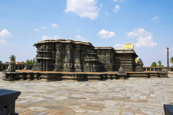 Chennakeshava Templo Complexo Belur Karnataka Índia Vista Geral Mandapa Kalyan — Fotografia de Stock