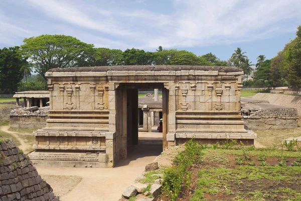 Entrada Para Templo Shiva Subterrâneo Hampi Karnataka Índia — Fotografia de Stock