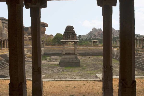 Pushkarini Cerca Del Krishna Bazaar Hampi Karnataka India Sacred Center — Foto de Stock