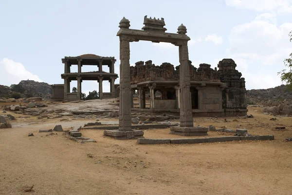 Królowie Równowagi Hampi Karnataka Indie Nazywany Również Jako Tula Bhara — Zdjęcie stockowe