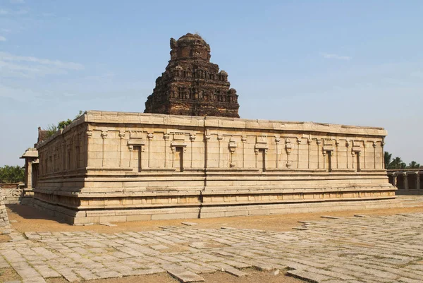 Κυρίως Ιερό Pattabhirama Ναό Hampi Επαρχεία Karnataka Της Ινδίας Τείχος — Φωτογραφία Αρχείου