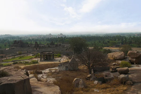 Vista Desde Hemkuta Hill Hampi Karnataka India Centro Sagrado Templo — Foto de Stock