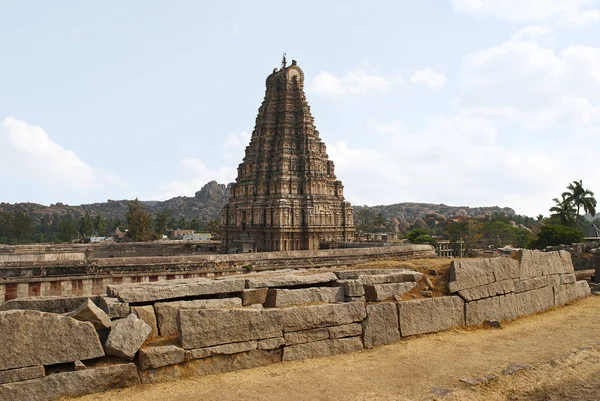 Torre Orientada Este Gopuram Del Templo Virupaksha Hampi Karnataka India — Foto de Stock