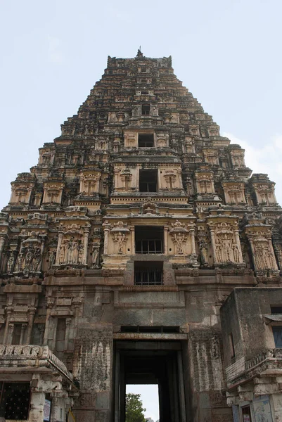 Ana Giriş Kule Dev Kule Gopura Resul Tapınağı Hampi Karnataka — Stok fotoğraf