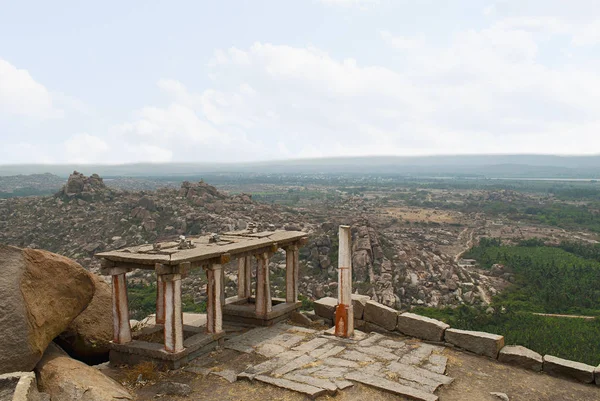 Vista Areal Hampi Desde Lado Sur Matanga Hill Top Hampi — Foto de Stock