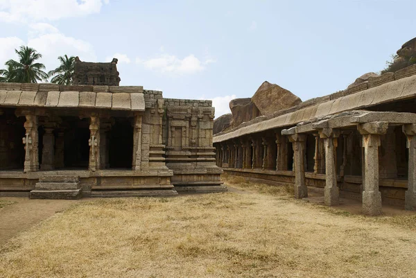 Santuário Godess Pátio Interno Templo Achyuta Raya Hampi Karnataka Índia — Fotografia de Stock