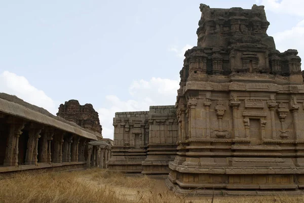 Santuario Dos Cámaras Diosa Templo Achyuta Raya Hampi Karnataka India — Foto de Stock