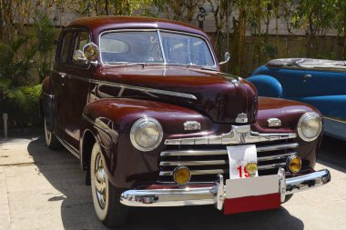 Kharadi, Pune, Maharashtra, 1 Nisan 2018, Ford Vccci Vintage ve klasik otomobil süper lüks 1941 ralli