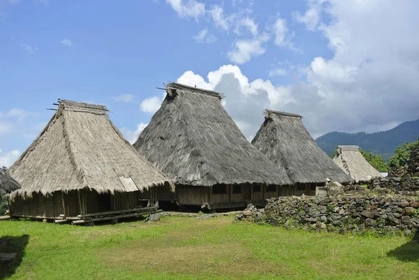 Pueblo Tradicional Indonesia Ubicación Del Pueblo Está Cerca Moni Casa — Foto de Stock