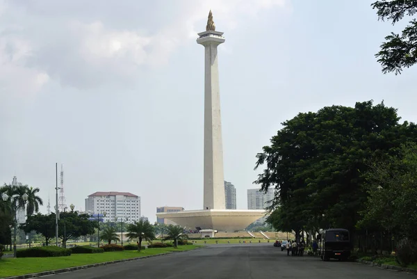 National Monument Джакарта Індонезія Національним Пам Ятником 132 433 Футів — стокове фото