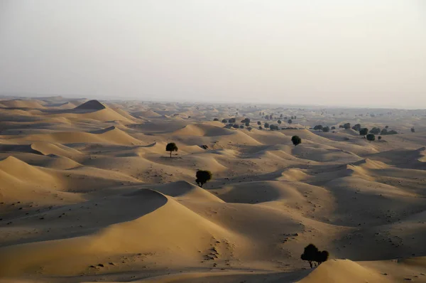 Vista Panorâmica Das Dunas Areia Sobremesa Dubai Dubai Emirados Árabes — Fotografia de Stock