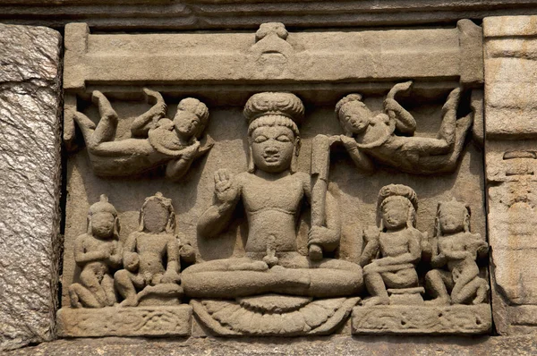 Figuras Esculpidas Num Dos Templos Jageshwar Almora Distrito Uttarakhand Índia — Fotografia de Stock