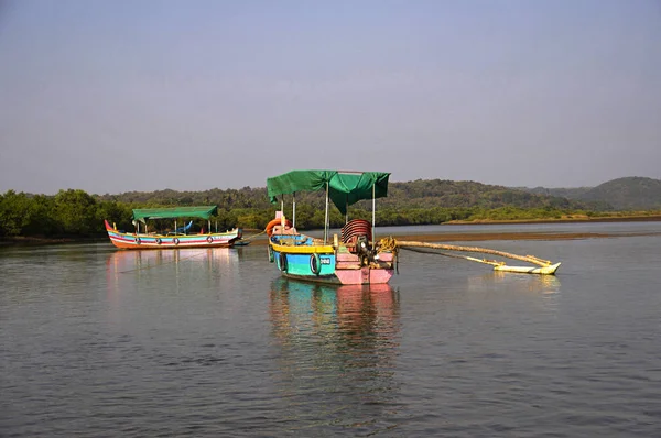 Tourist Boats Tarkarli Sea Sawantwadi Maharashtra India — Stock Photo, Image