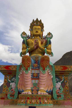 Maitreya Buddha, Diskit Manastırı, Jammu ve Keşmir Hindistan Devlet