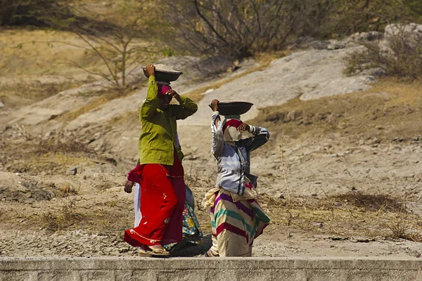 Bera Rajasthan Indie Duben 2014 Tradiční Ženy Dělníci — Stock fotografie