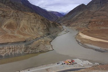 Indus ve Zanskar nehirler, Ladakh, Jammu ve Keşmir, Hindistan izdiham
