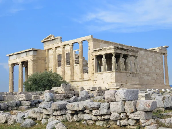 Athenatempel Aus Akropolis Athen Griechenland — Stockfoto