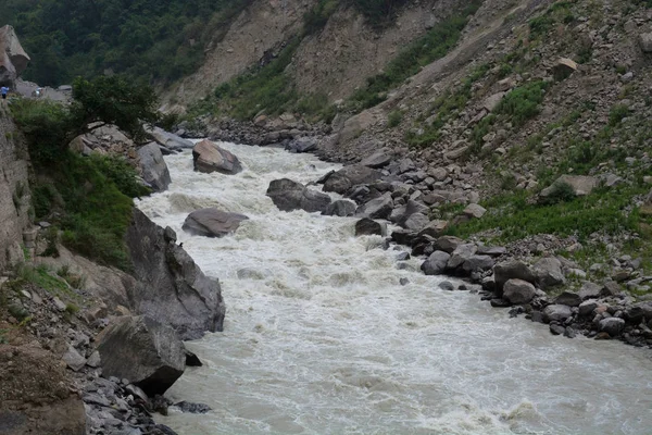 Dhauliganga Dos Seis Riachos Fonte Rio Ganges Encontra Rio Alaknanda — Fotografia de Stock