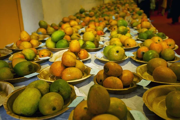 Lokale Variëteiten Van Mango Weergeven Mango Festival Panjim Goa — Stockfoto