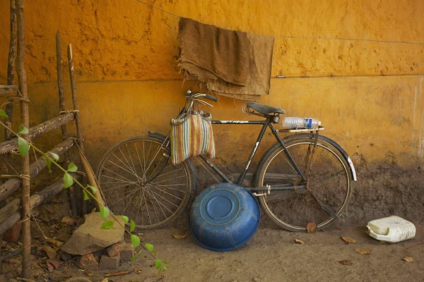 Typisches Dorfhaus Hinterhof Burgfelsen Karnataka Indien — Stockfoto