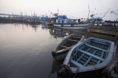 Pis balık ve Goa Hindistan tekneler