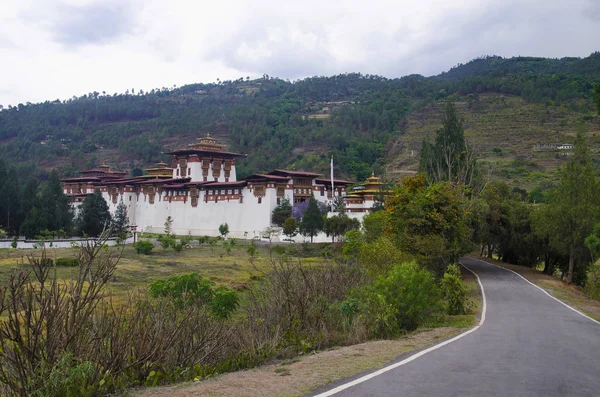 Pungtang Dechen Photrang Ντζονγκ Παλάτι Του Μεγάλη Μακαριότητα Διοικητικό Κέντρο — Φωτογραφία Αρχείου