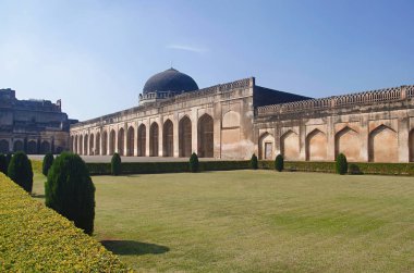 Beautiful view of Solah Khambha Mosque, Located inside the fort, Bidar, Karnataka, India clipart