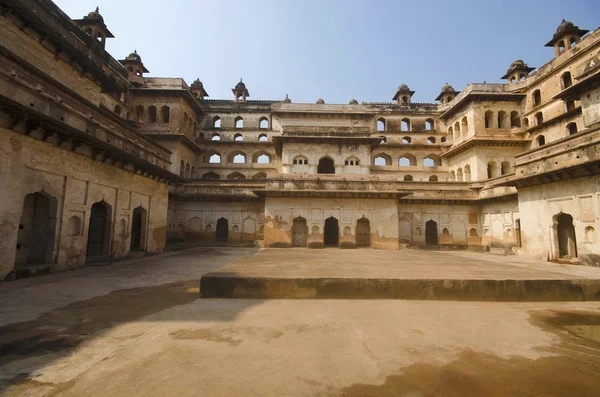 Vista Interna Raj Mahal Orchha Palace Fort Complex Orchha Madhya — Foto Stock