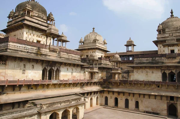 Vue Intérieure Palais Jahangir Complexe Orchha Palace Fort Orchha Madhya — Photo