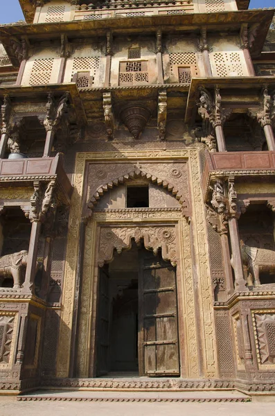 Vista Exterior Del Palacio Jahangir Mahal Complejo Orchha Fort Orchha — Foto de Stock
