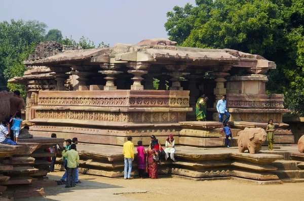 Warangal Telangana India Diciembre 2014 Turistas Devotos Ramappa Temple Palampet — Foto de Stock