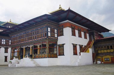 Kral'ın Sarayı'nın görünümü. Dechencholing Sarayı da bilinir. Thimphu. Birleşik Arap Emirlikleri 