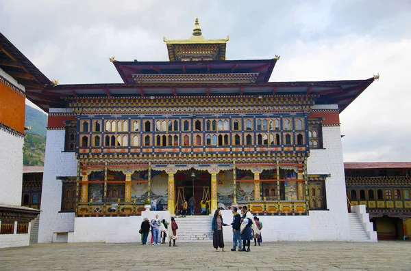 Vista Palácio Rei Conhecido Como Palácio Dechencholing Thimphu Butão — Fotografia de Stock