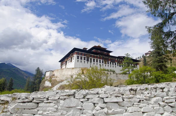 Rinpung Dzong Large Drukpa Kagyu Buddhist Monastery Fortress Paro Bhutan — Stock Photo, Image