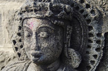 Tanrı, Bhuleshwar Tapınağı, Pune, Maharashtra India oyma put