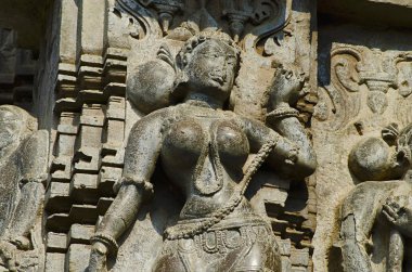 Kopeshwar Tapınağı, Khidrapur, Maharashtra, Hindistan dış görünümünü oyulmuş