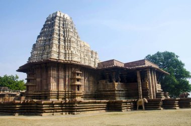 Ramappa Tapınağı'nda Palampet Kalleda, Telangana devlet Hindistan
