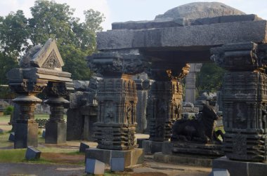 Kalıntıları, tapınak kompleksi, Warangal Kalesi, Warangal, Telangana