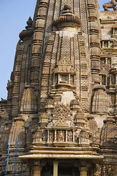 Vishwanath Temple Shikara Western Group Khajuraho Madhya Pradesh Índia Património — Fotografia de Stock