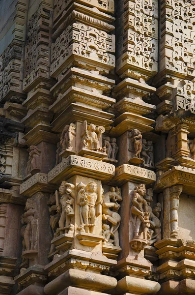 Vishwanath Temple Snidat Gudar Vyalas Och Surasundaries Väggen Västra Gruppen — Stockfoto