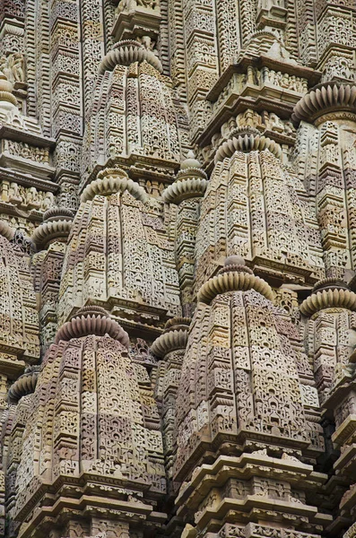 Kandariya Mahadev Tempel Shikara Close Western Group Khajuraho Madhya Pradesh — Stockfoto