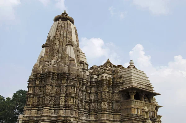 Devi Jagdambi Temple Fachada Top View Western Group Khajuraho Madhya — Fotografia de Stock