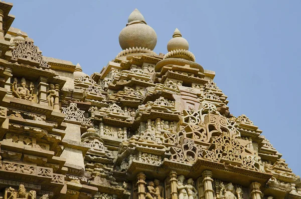 Kandariya Mahadev Temple Shikara Pemandangan Teratas Grup Barat Khajuraho Madhya — Stok Foto