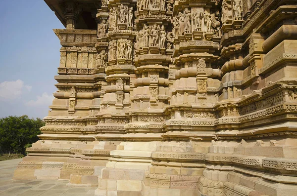 Kandariya Mahadev Templo Plataforma Escultura Grupo Occidental Khajuraho Madhya Pradesh — Foto de Stock