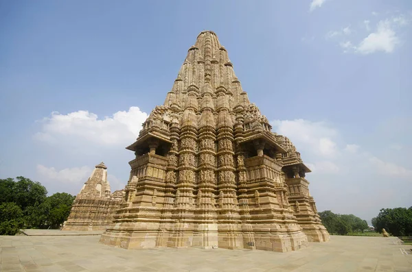 Kandariya Mahadev Temple South Wall Back Western Group Khajuraho Madhya — Fotografia de Stock