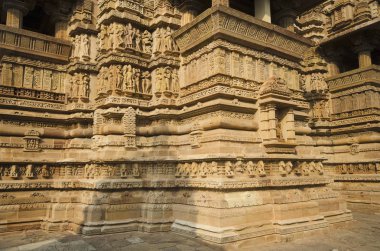 Lakshmana Tapınağı, Güney duvarı, niş,-Ganesha heykel, Batı grubu, Khajuraho, Madhya Pradesh, Hindistan Unesco Dünya Mirası