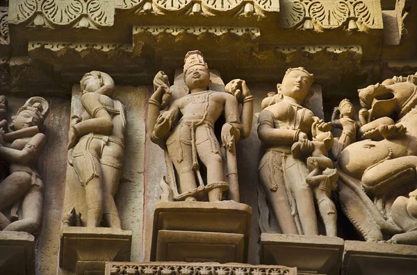 Miluše Temple Jižní Zdi Prostřední Panel Višnu Západní Skupina Khajuraho — Stock fotografie
