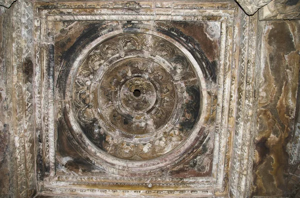 CHITRAGUPTA TEMPLE, Ceiling - Mandapa, Western Group, Khajuraho, Madhya Pradesh, India UNESCO World Heritage Site