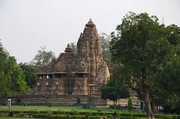 Lakshmana Temple Fachada Vista Norte Grupo Ocidental Khajuraho Madhya Pradesh — Fotografia de Stock