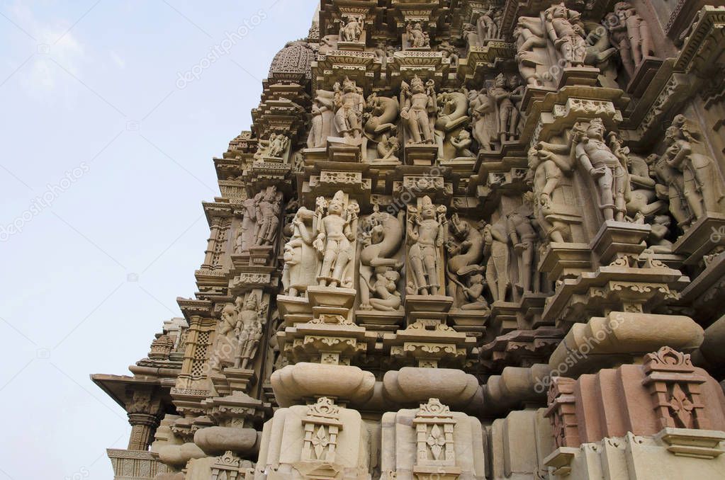 CHITRAGUPTA TEMPLE, Panel - Surasundaries, Western Group, Khajuraho, Madhya Pradesh, India UNESCO World Heritage Site